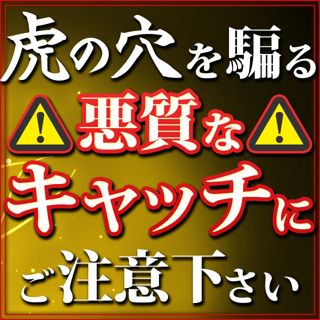 キャッチにご注意